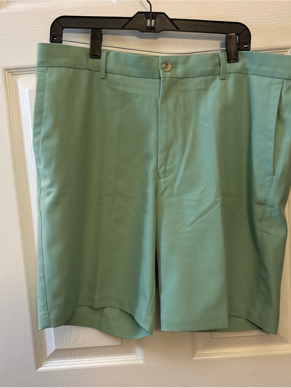 Peter Millar Mint Green Flat Front Performance Shorts